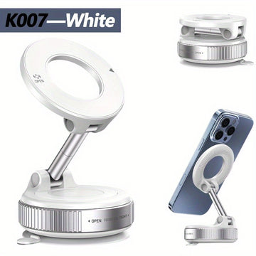 360° Rotating Car Phone Holder with Strong Vacuum Suction Cup – Universal Dashboard & Windshield Mount